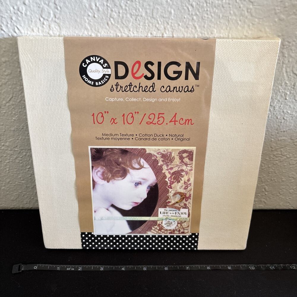 New And Sealed Canvas Home Basics 10" x 10" stretched canvas
